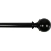 Best Sellers Alex Ball 36 -72 Adjustable 1/2 Diameter Curtain Rod, Black Finish