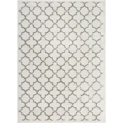Best Sellers (B746) Elenor Ivory Geometric Area Rug, 5 7
