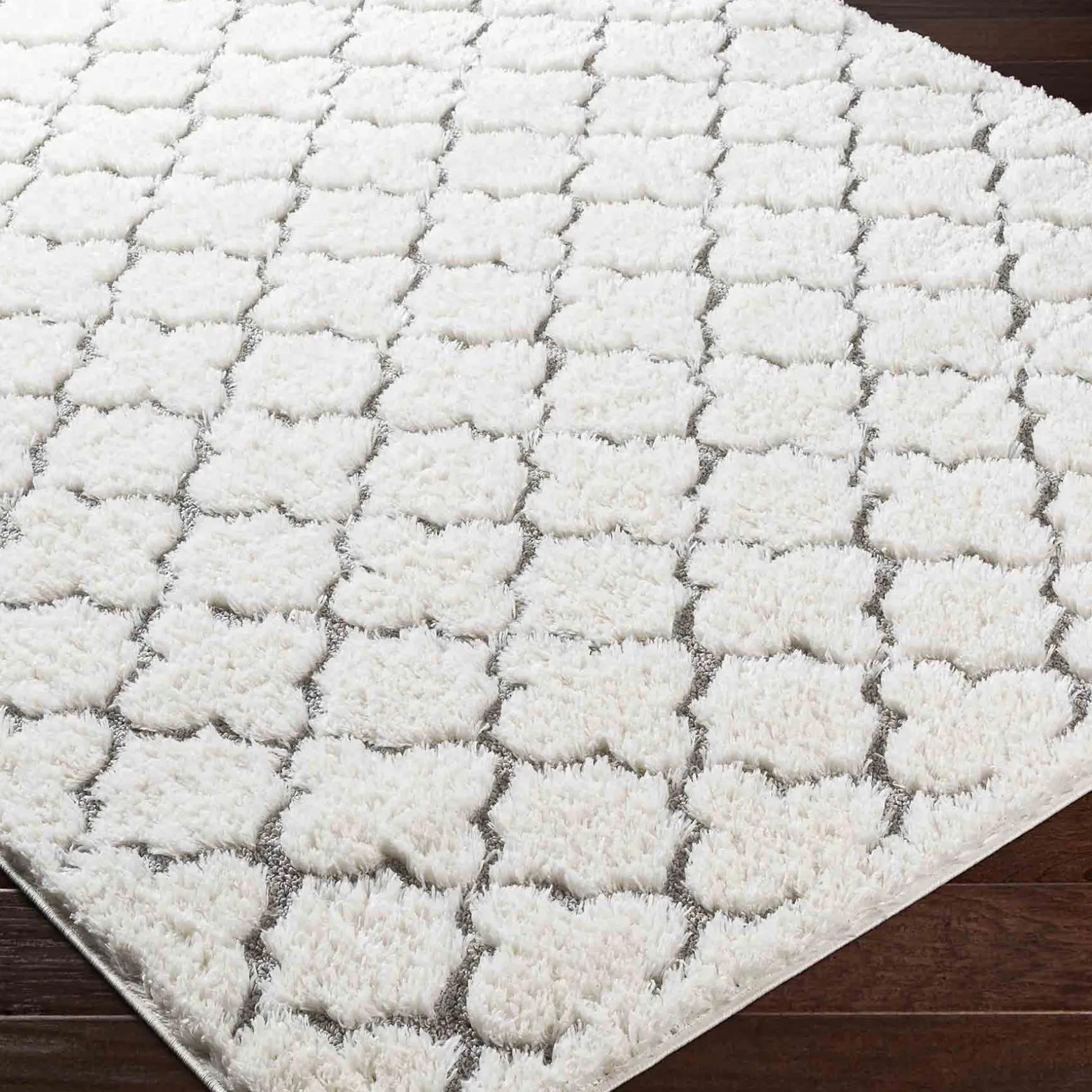 Best Sellers (B746) Elenor Ivory Geometric Area Rug, 5 7