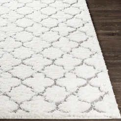 Best Sellers (B746) Elenor Ivory Geometric Area Rug, 5 7
