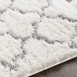 Best Sellers (B746) Elenor Ivory Geometric Area Rug, 5 7