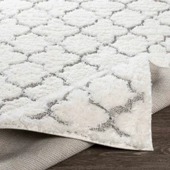 Best Sellers (B746) Elenor Ivory Geometric Area Rug, 5 7
