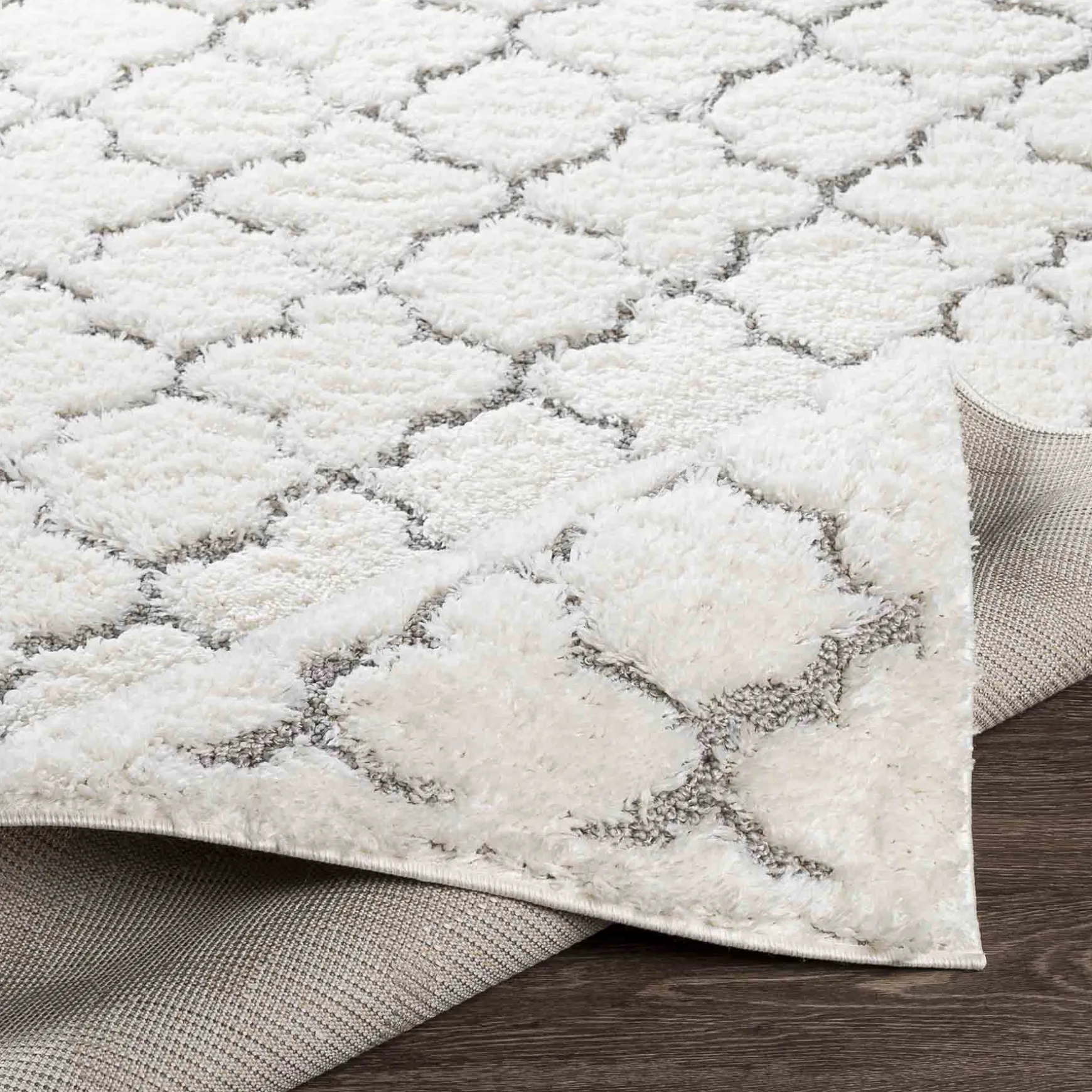 Best Sellers (B746) Elenor Ivory Geometric Area Rug, 5 7