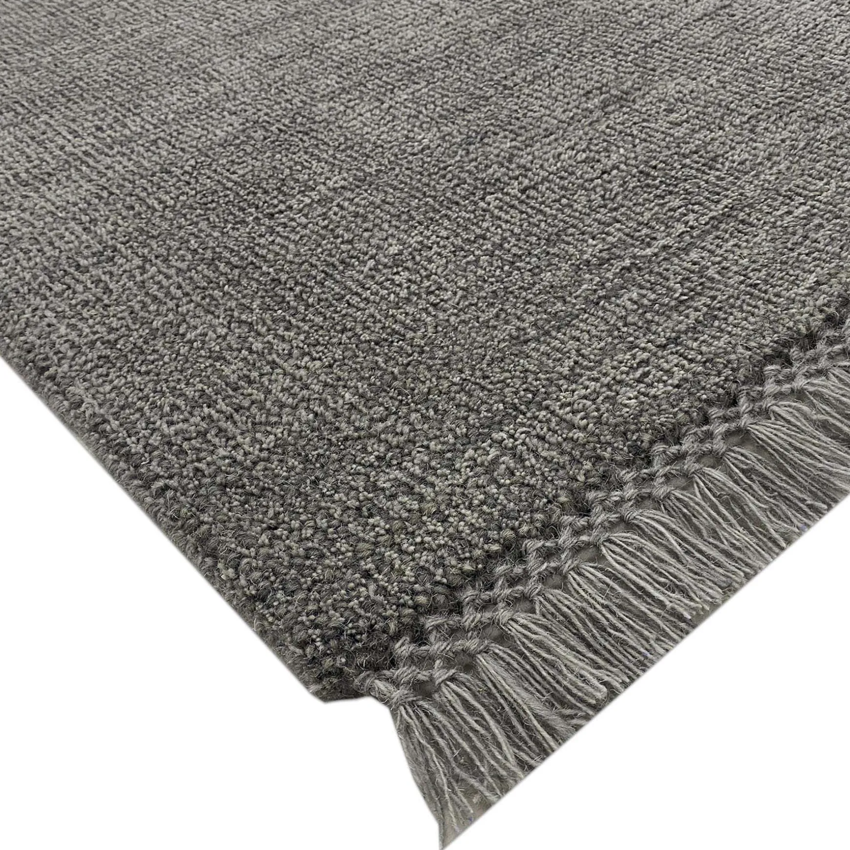 Best Sellers (B731) Hollis Grey Woven Fringe Runner, 2 7