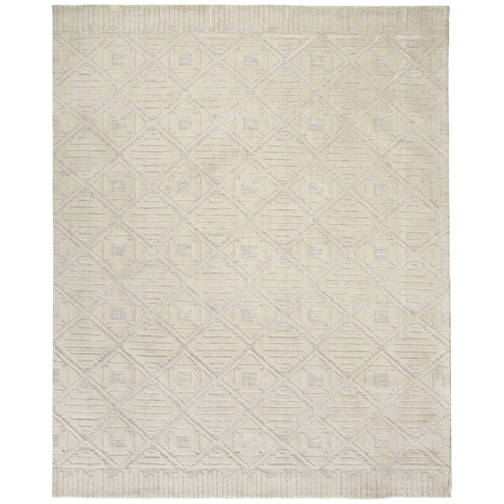 Best Sellers (B689) Sanremo Ivory Diamond Design Accent Rug, 3 5