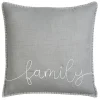 Best Sellers Bess Grey Family Rope Applique Pillow 22In.