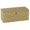 Best Sellers Gold Punched Metal Decorative Box, 14 6
