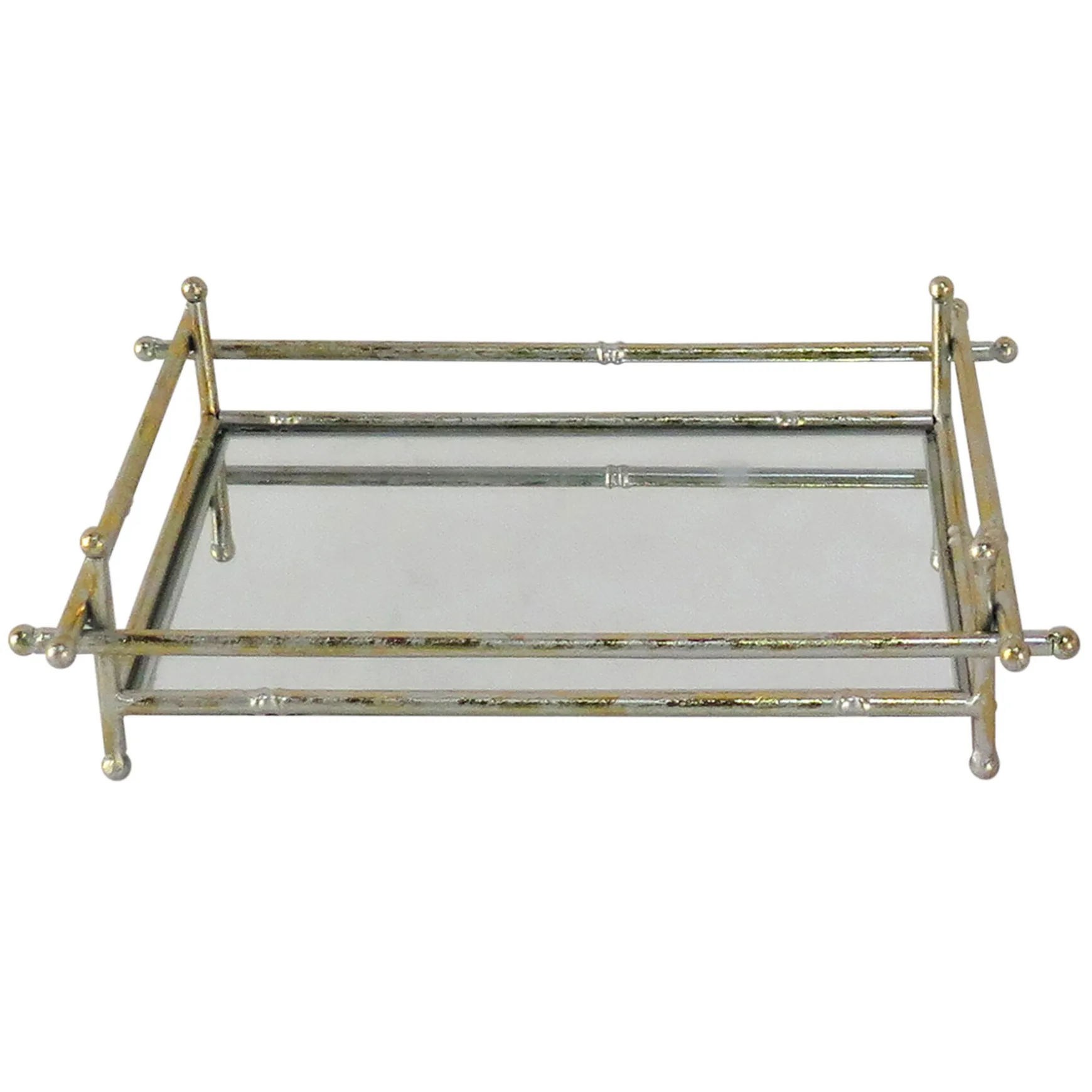 Best Sellers Grace Mitchell Mirrored Bamboo Tray, 10.6