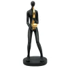 Best Sellers Matte Black & Gold Saxophone Player, 12