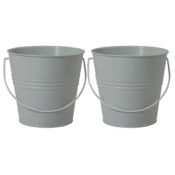 Best Sellers 2-Pack Grey Paint Bucket Citronella Candles, Large
