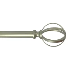 Best Sellers Princeton Metal Cage 84 -120 Adjustable 3/4 Diameter Curtain Rod, Nickel Finish