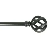 Best Sellers Sanford Metal Cage 48 -84 Adjustable 5/8 Diameter Curtain Rod, Black Finish