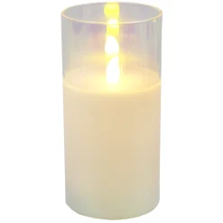 Best Sellers 3X6 Led Glass Wax Candle In Glass Cylinder 6 Hour Timer