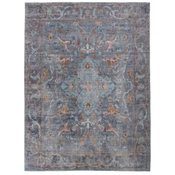 Cheap Online (B752) Augustine Blue Medallion Area Rug, 5 7