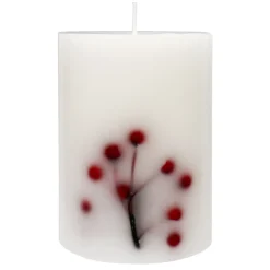 Cheap Online Berries Unscented Pillar Candle, 4