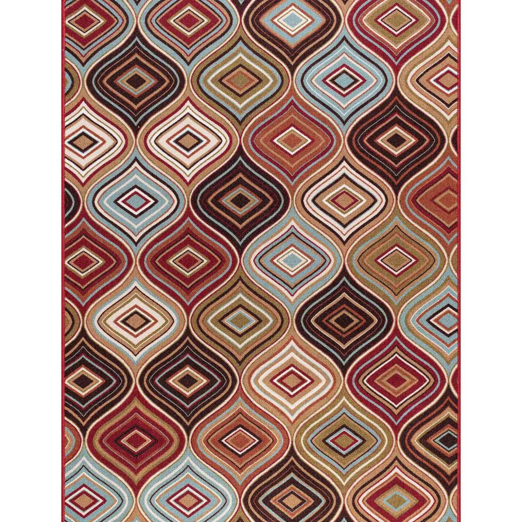 Cheap Online (D374) Contemporary Geometric & Diamond Design Accent Rug, 3 5