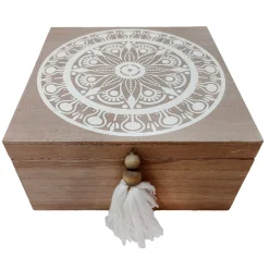 Cheap Online Decorative Wooden Box With Tassels, 7 8