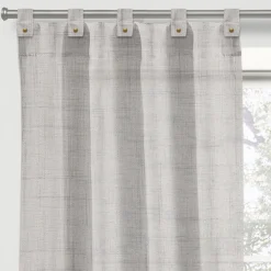 Cheap Online Everett Grey Tab Top Light Filtering Curtain Panel, 84