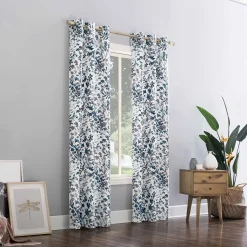 Cheap Online Joanna Blue Thermal Lined Blackout Grommet Curtain Panel, 84