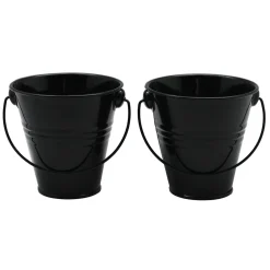 Cheap Online 2-Pack Black Citronella Painted Bucket Candles, Small