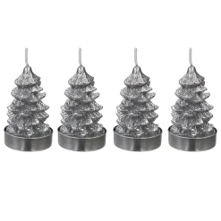 Cheap Online 4-Pack Silver Tree Tealight Candles, 2.8
