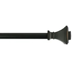 Cheap Online Square 36 -72 Adjustable 1/2 Diameter Curtain Rod, Black Finish