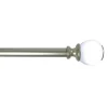 Cheap Online Turner Clear Ball 36 -72 Adjustable 1/2 Diameter Curtain Rod, Silver Finish