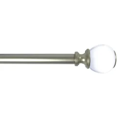 Cheap Online Turner Clear Ball 36 -72 Adjustable 1/2 Diameter Curtain Rod, Silver Finish