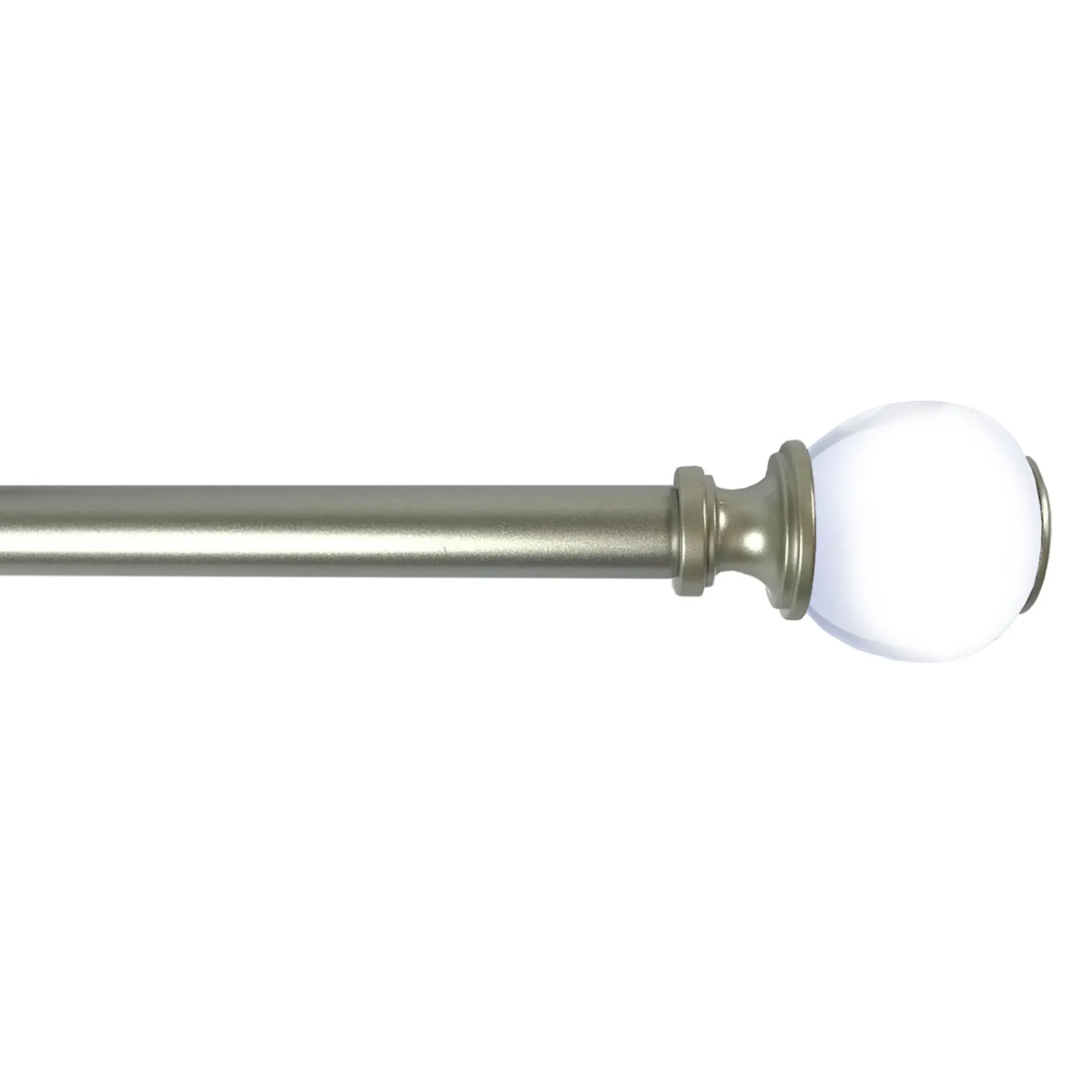 Cheap Online Turner Clear Ball 36 -72 Adjustable 1/2 Diameter Curtain Rod, Silver Finish