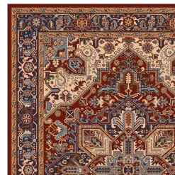 Clearance Sale (D531) Empress Red Medallion Design Area Rug, 8 10