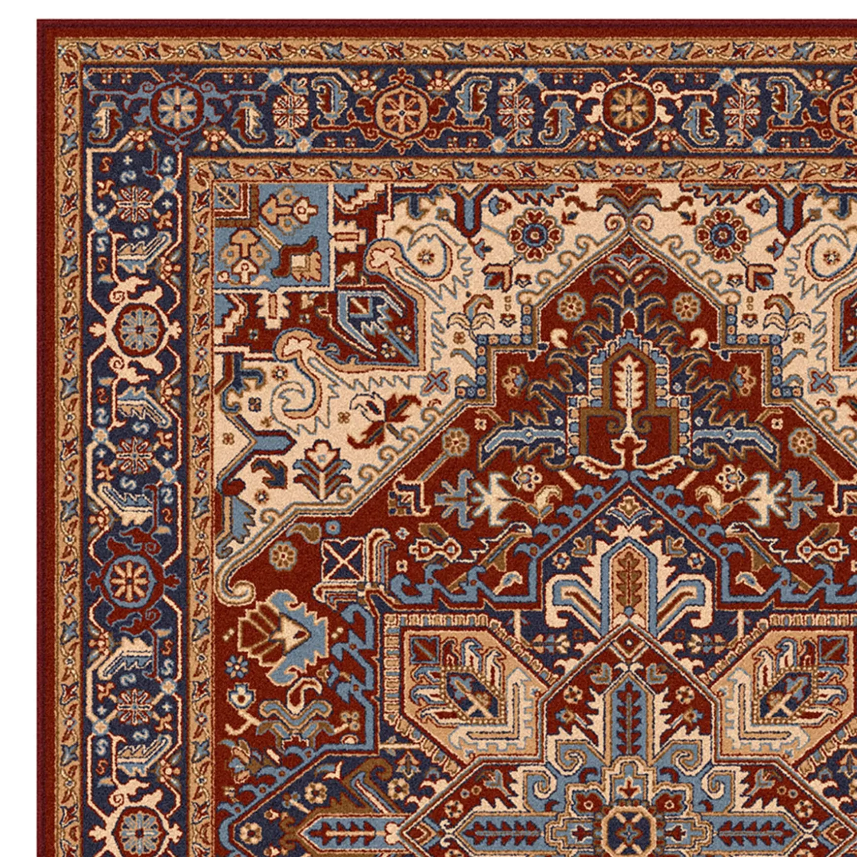 Clearance Sale (D531) Empress Red Medallion Design Area Rug, 8 10