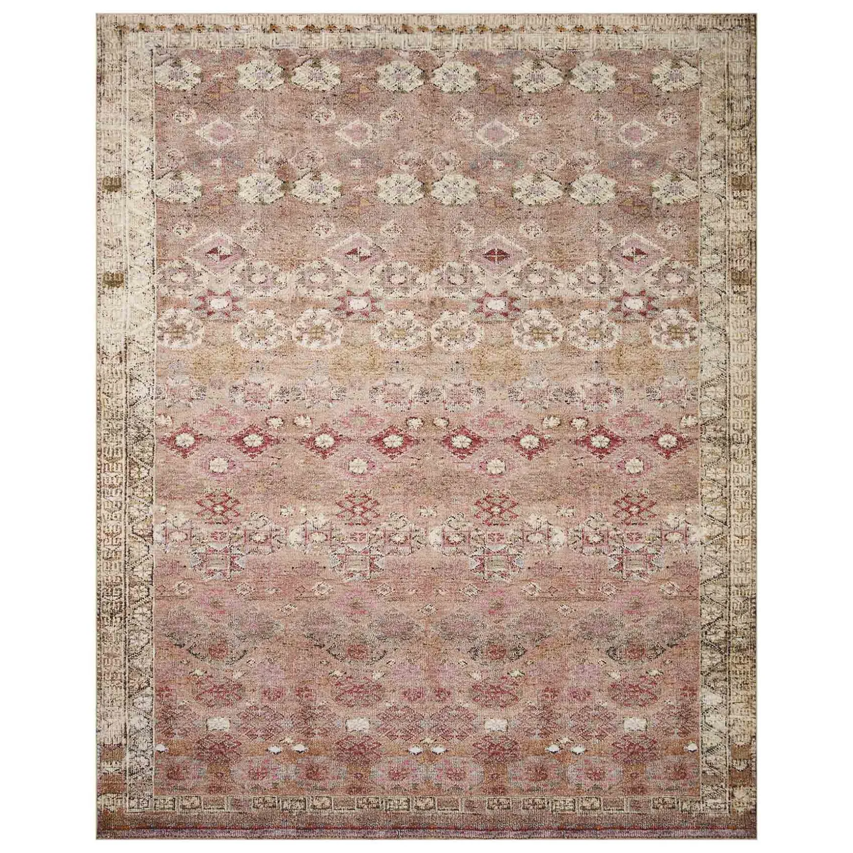 Clearance Sale (D572) Freya Pink Floral Washable Area Rug, 8 10