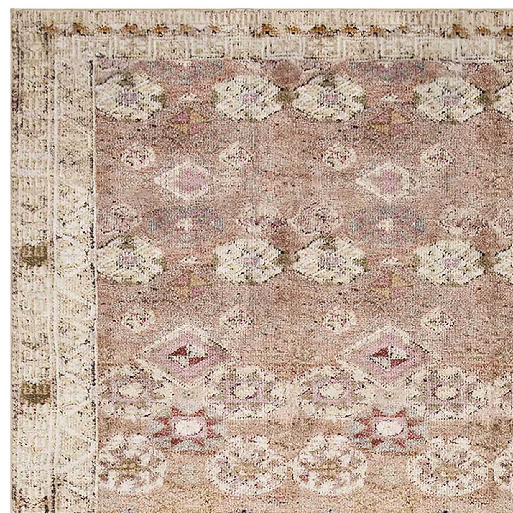 Clearance Sale (D572) Freya Pink Floral Washable Area Rug, 8 10