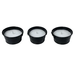 Clearance Sale 3-Pack Black Metal Bucket Citronella Candles, 3.5Oz