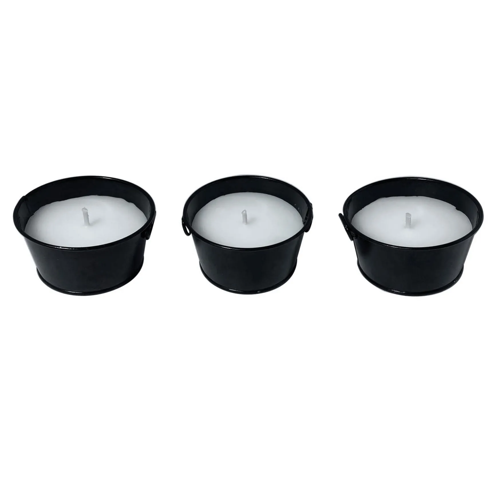 Clearance Sale 3-Pack Black Metal Bucket Citronella Candles, 3.5Oz