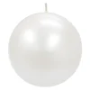 Clearance Sale Pearl White Unscented Sphere Candle, 4