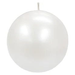 Clearance Sale Pearl White Unscented Sphere Candle, 4