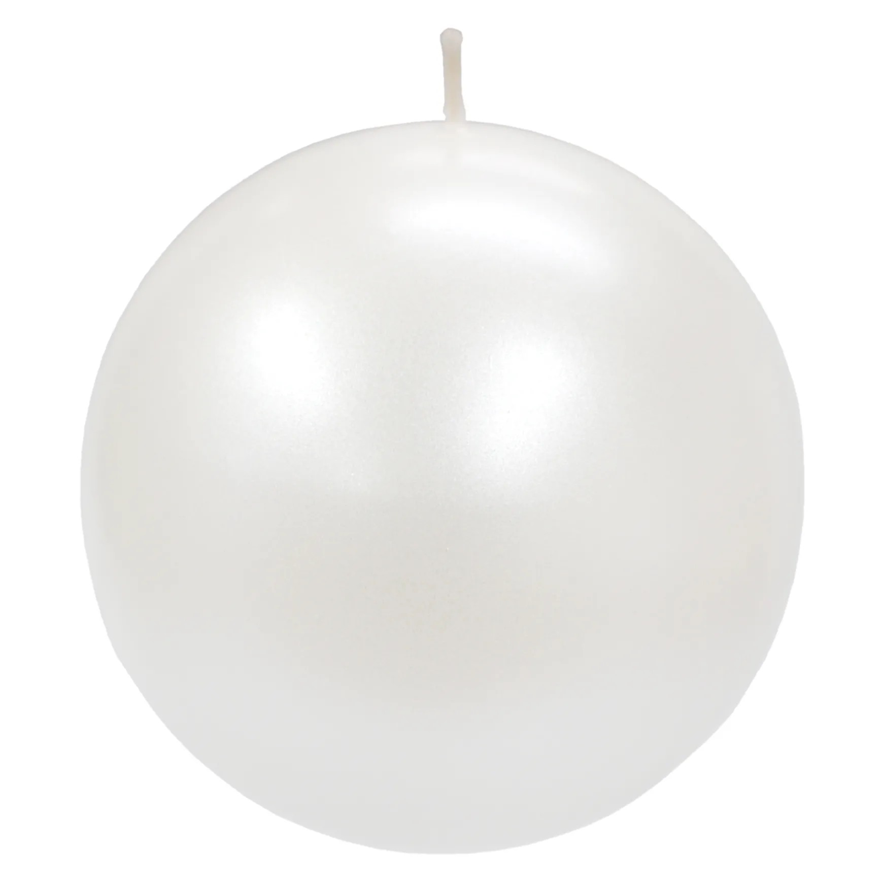 Clearance Sale Pearl White Unscented Sphere Candle, 4