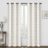 Clearance Sale Rockwell Light Tan Embroidered Blackout Grommet Curtain Panel, 84