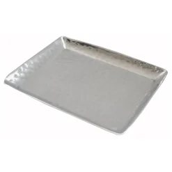 Clearance Sale Silver Aluminum Hammered Tray, 6 5