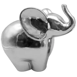 Clearance Sale Silver Ceramic Elephant, 6