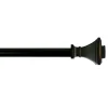 Clearance Sale Square 18 -36 Adjustable 1/2 Diameter Curtain Rod, Black Finish