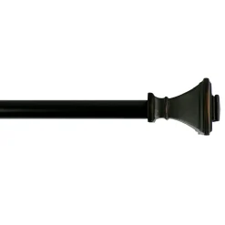 Clearance Sale Square 18 -36 Adjustable 1/2 Diameter Curtain Rod, Black Finish