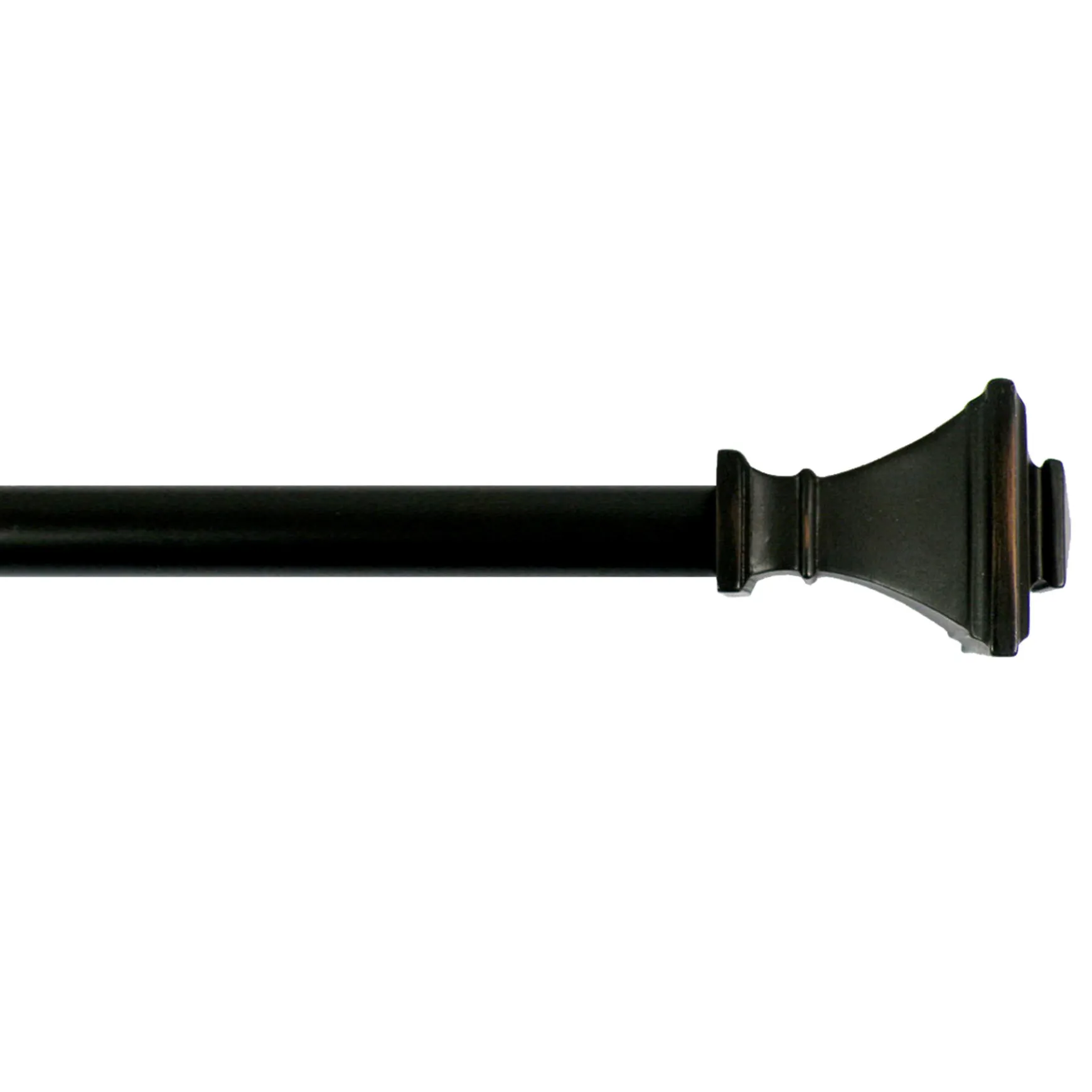Clearance Sale Square 18 -36 Adjustable 1/2 Diameter Curtain Rod, Black Finish