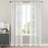 Clearance Sale White Botanical Leaf Burnout Sheer Curtain Panel, 84