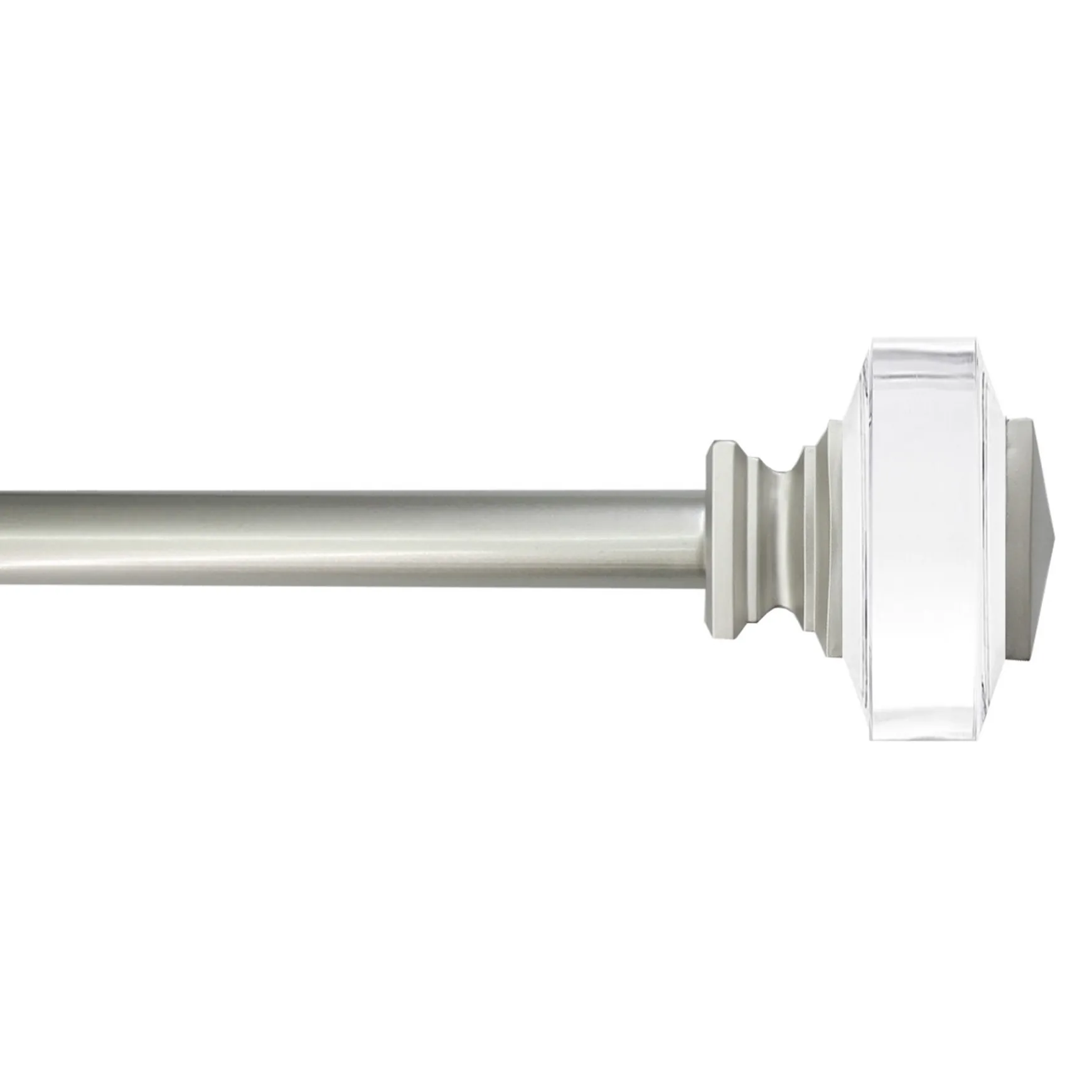 Closeout Sale Clear 3/4 Tyson Adjustable Curtain Rod 48-84