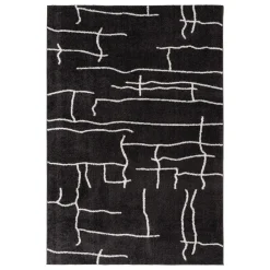 Closeout Sale (D557) Mirabella Black Area Rug, 5 7