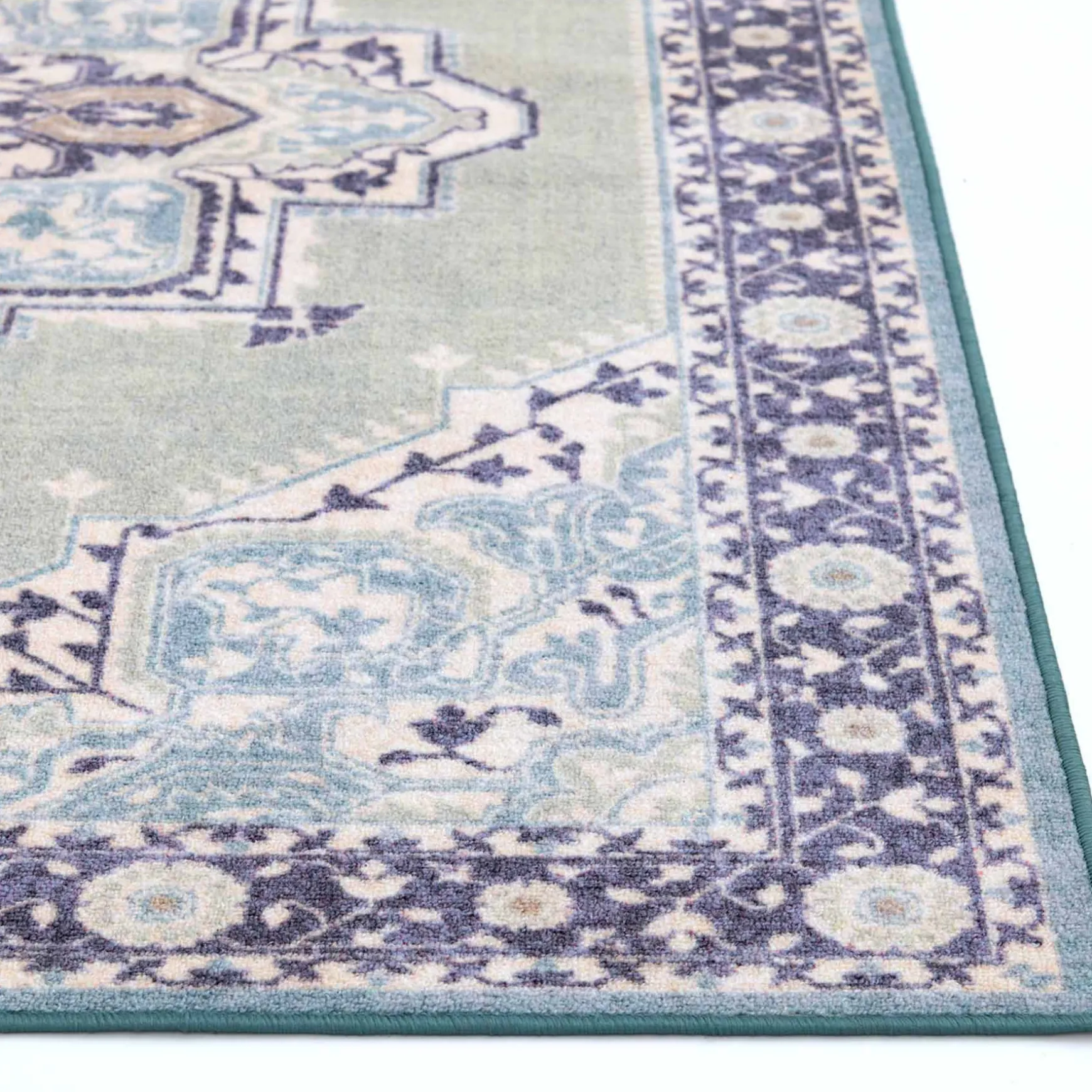 Closeout Sale (D562) Venus Blue Multi-Colored Medallion Area Rug, 4 6