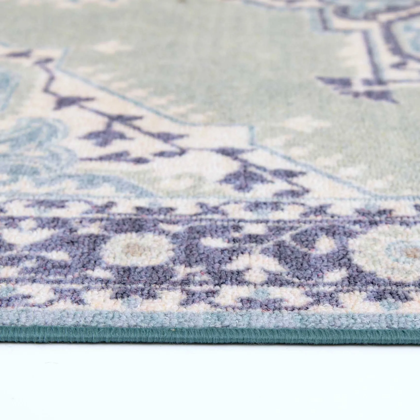 Closeout Sale (D562) Venus Blue Multi-Colored Medallion Area Rug, 4 6