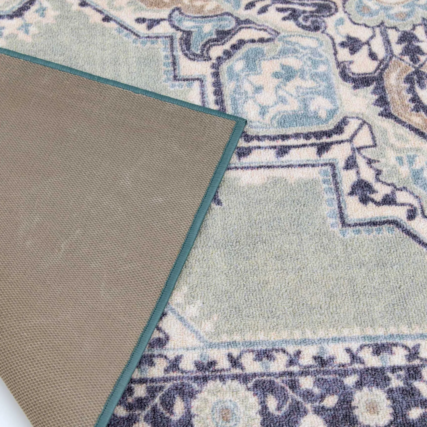 Closeout Sale (D562) Venus Blue Multi-Colored Medallion Area Rug, 4 6
